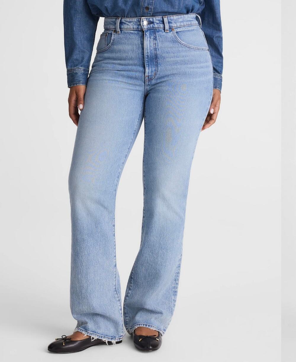 Madewell Curvy Relaxed Bootcut Jeans Raebrook Wash Stretch NWT 30 NY048